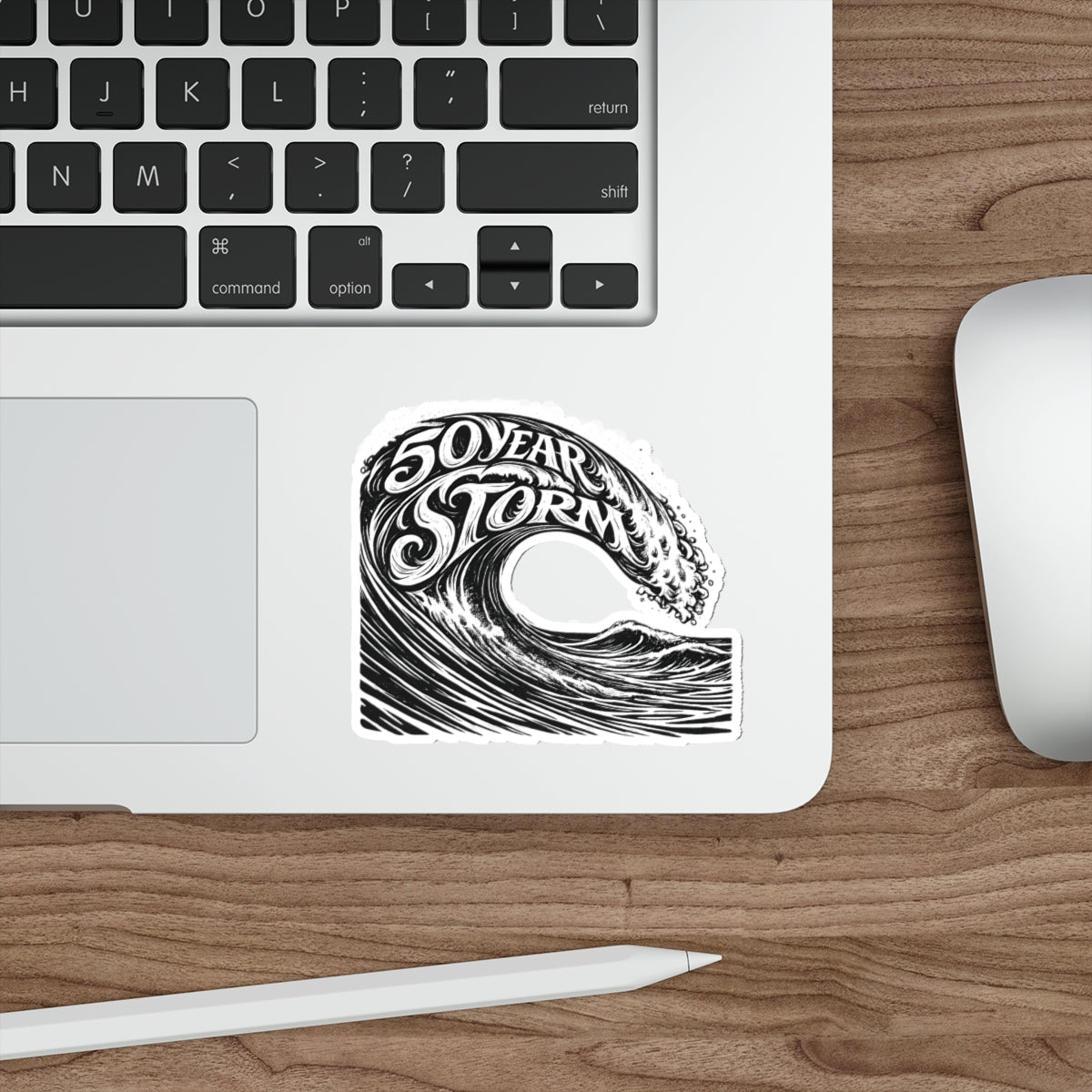 Die-Cut 50 Year Storm Wave Sticker
