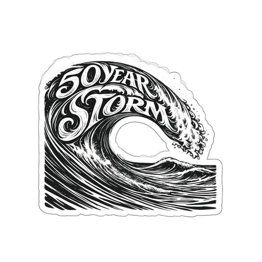 Die-Cut 50 Year Storm Wave Sticker