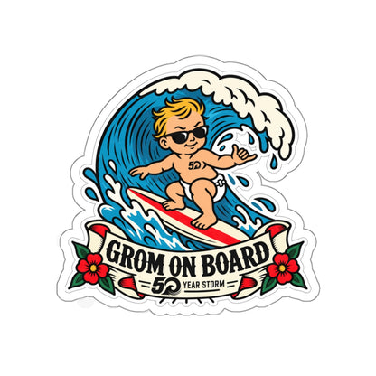 Grom on Board Die-Cut Sticker