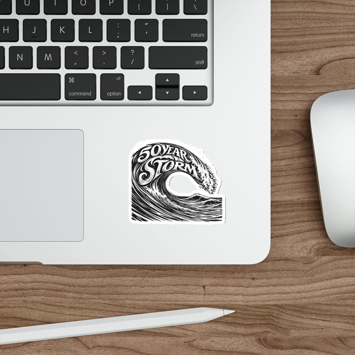 Die-Cut 50 Year Storm Wave Sticker