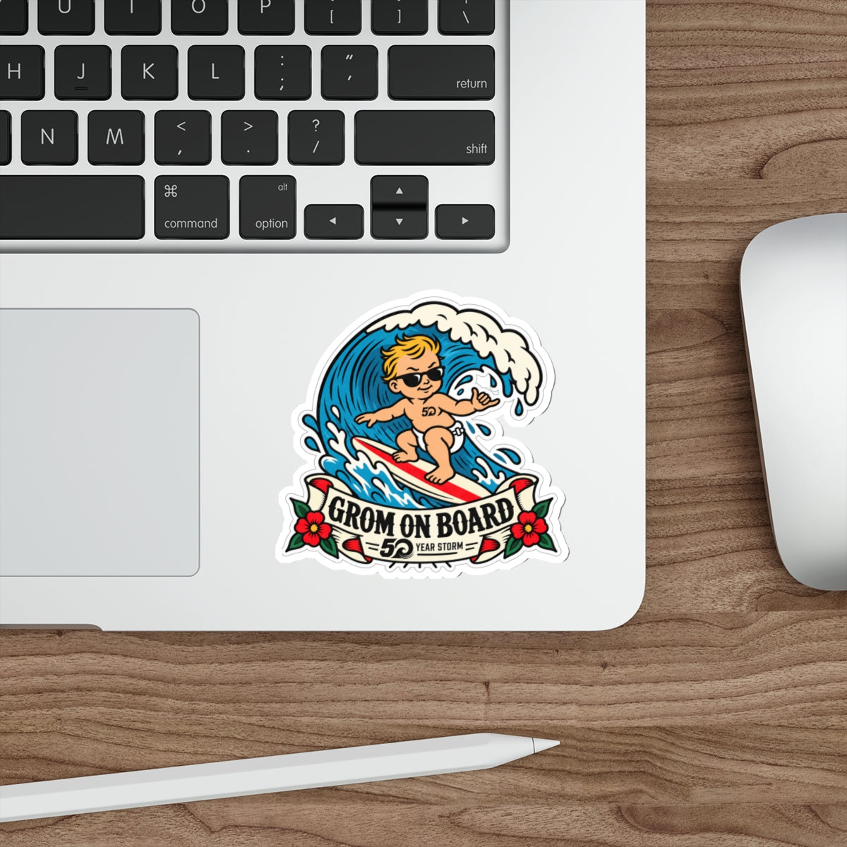 Grom on Board Die-Cut Sticker
