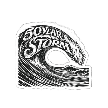 Die-Cut 50 Year Storm Wave Sticker
