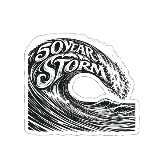 Die-Cut 50 Year Storm Wave Sticker