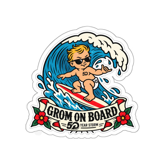 Grom on Board Die-Cut Sticker